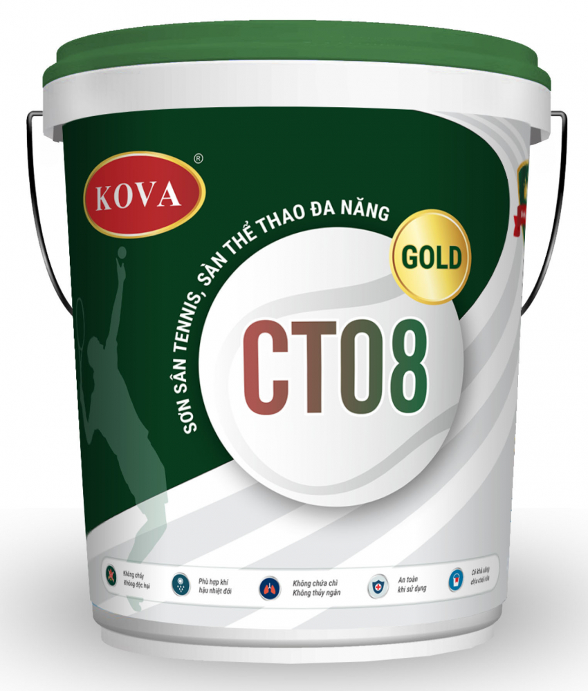 Cửa hàng sơn sân thể thao KOVA - CT08. Giao hàng toàn quốc